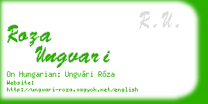 roza ungvari business card